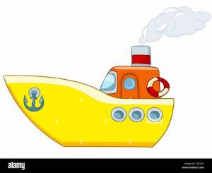 Раскраска пароход для детей #16 #434100