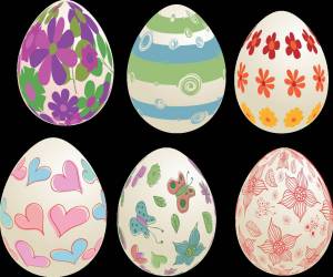 Раскраска пасхальные яйца для детей #6 #434450