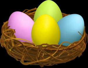 Раскраска пасхальные яйца для детей #27 #434471