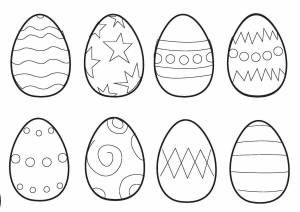 Раскраска пасхальные яйца для детей #28 #434472