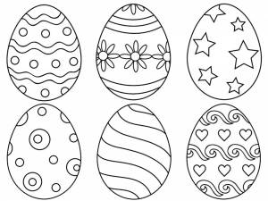 Раскраска пасхальные яйца для детей #35 #434479