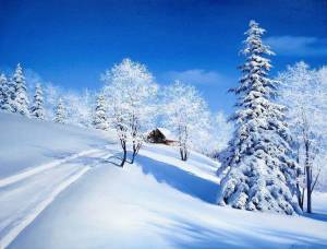 Раскраска пейзаж зима #28 #435483