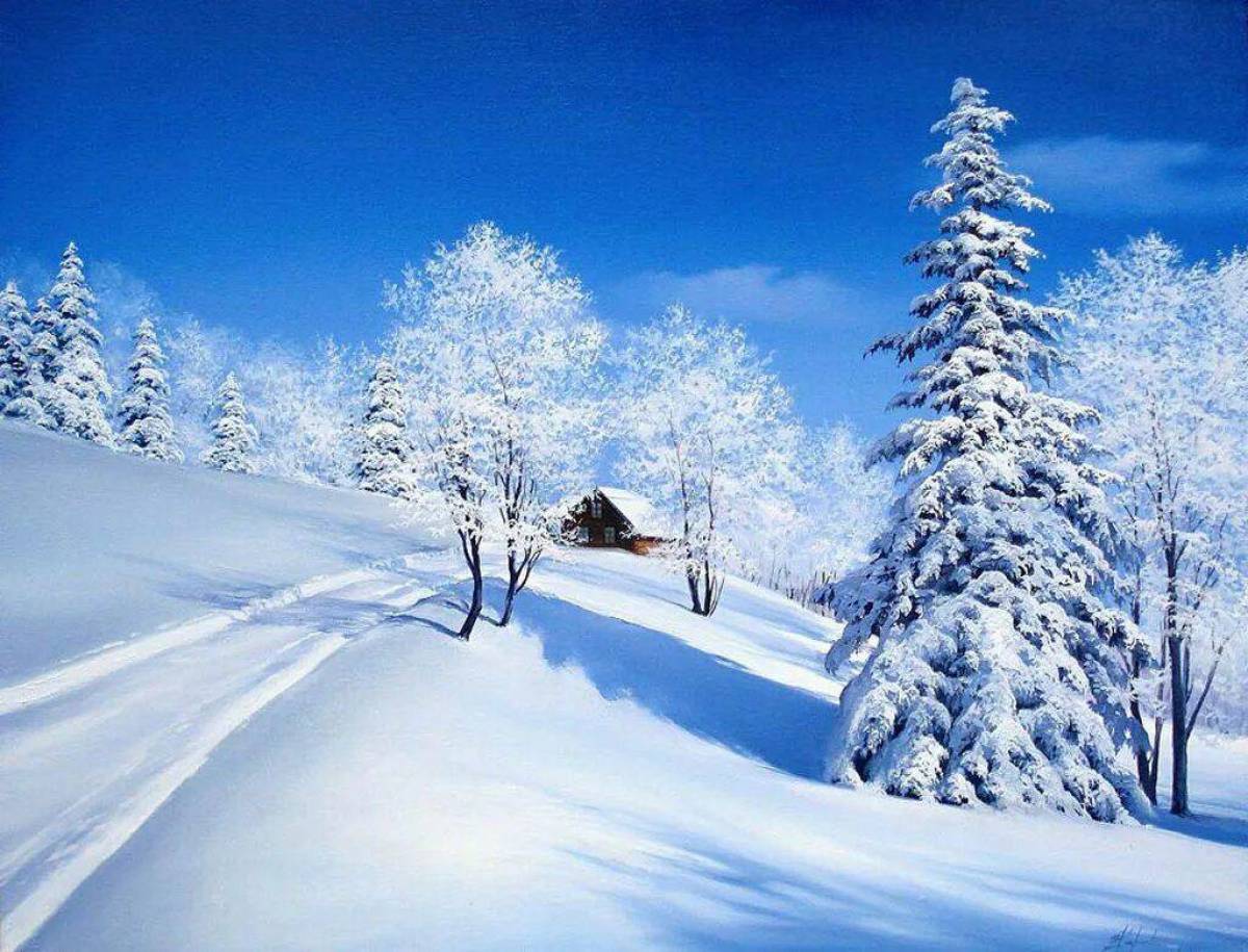Пейзаж зима #28