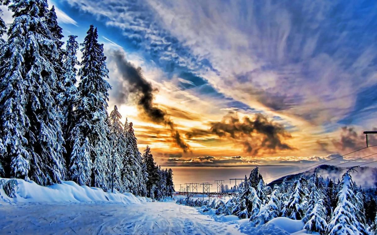Пейзаж зима #36