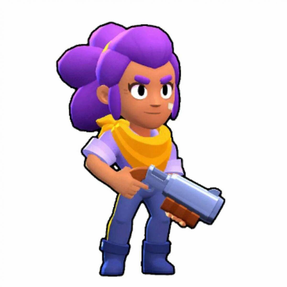 Необычный браво старс. Brawl Stars герои Шелли. Браво старс персонажи Шелли. Шели из Браво старс. Шелли Браво старс на белом фоне.