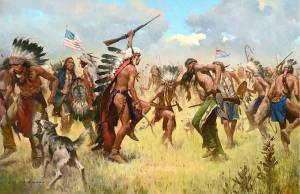 Раскраска боевая индейцев #3 #41910