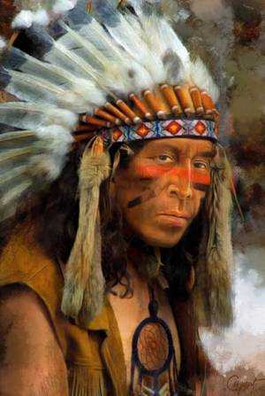 Раскраска боевая индейцев #5 #41912