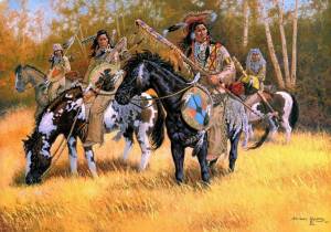 Раскраска боевая индейцев #12 #41919