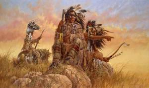 Раскраска боевая индейцев #13 #41920