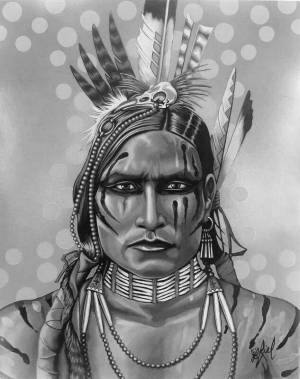 Раскраска боевая индейцев #14 #41921
