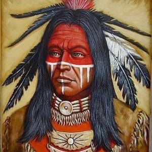 Раскраска боевая индейцев #18 #41925