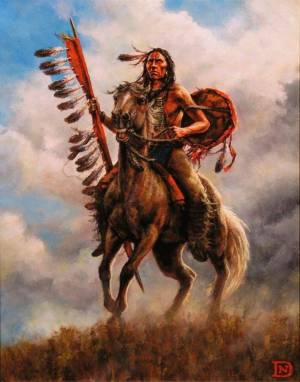 Раскраска боевая индейцев #23 #41930