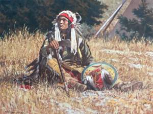 Раскраска боевая индейцев #26 #41933