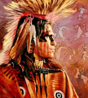 Раскраска боевая индейцев #29 #41936