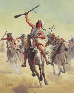 Раскраска боевая индейцев #31 #41938