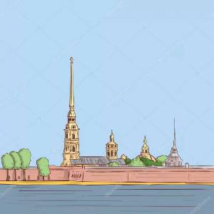 Раскраска петропавловская крепость для детей #11 #437347