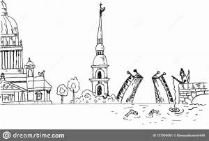 Раскраска петропавловская крепость для детей #12 #437348