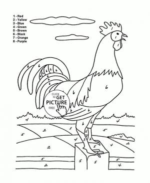 Раскраска петуха для детей 6 7 лет #3 #437698