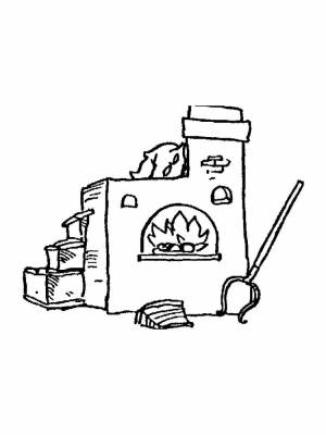 Раскраска печка для детей #31 #438364