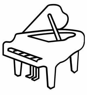 Раскраска пианино для детей #32 #438660