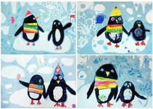 Раскраска пингвин для детей 4 5 лет #14 #439612