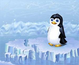 Раскраска пингвин на льдине #17 #439691