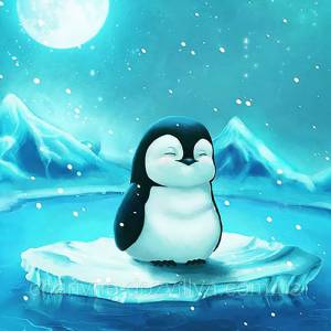 Раскраска пингвин на льдине #20 #439694