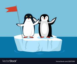 Раскраска пингвин на льдине #31 #439705