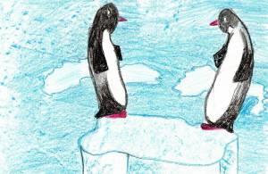 Раскраска пингвин на льдине в старшей группе #1 #439714