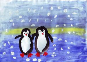 Раскраска пингвин на льдине в старшей группе #4 #439717