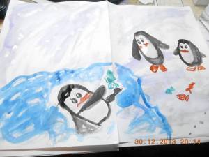 Раскраска пингвин на льдине в старшей группе #6 #439719