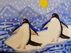 Раскраска пингвин на льдине в старшей группе #24 #439737