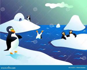 Раскраска пингвин на льдине в старшей группе #29 #439742