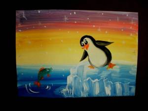 Раскраска пингвин на льдине в старшей группе #31 #439744