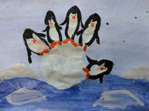 Раскраска пингвин на льдине в старшей группе #34 #439747