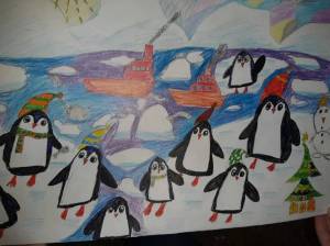 Раскраска пингвин на льдине в старшей группе #36 #439749