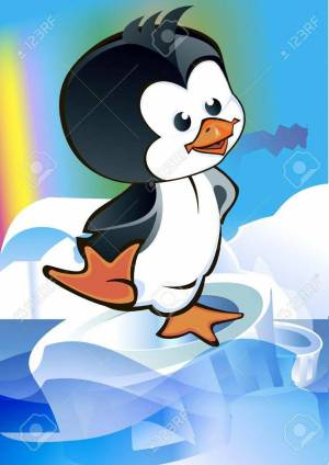 Раскраска пингвин на льдине для детей #17 #439769