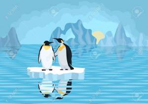 Раскраска пингвин на льдине для детей #31 #439783