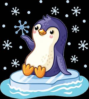 Раскраска пингвин на льдине для детей #39 #439791