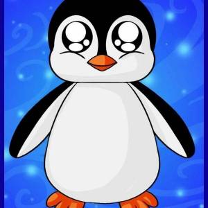 Раскраска пингвиненок для детей #9 #439857