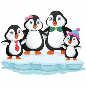 Раскраска пингвины для детей 5 6 лет #7 #439930