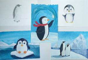 Раскраска пингвины для детей 5 6 лет #34 #439957