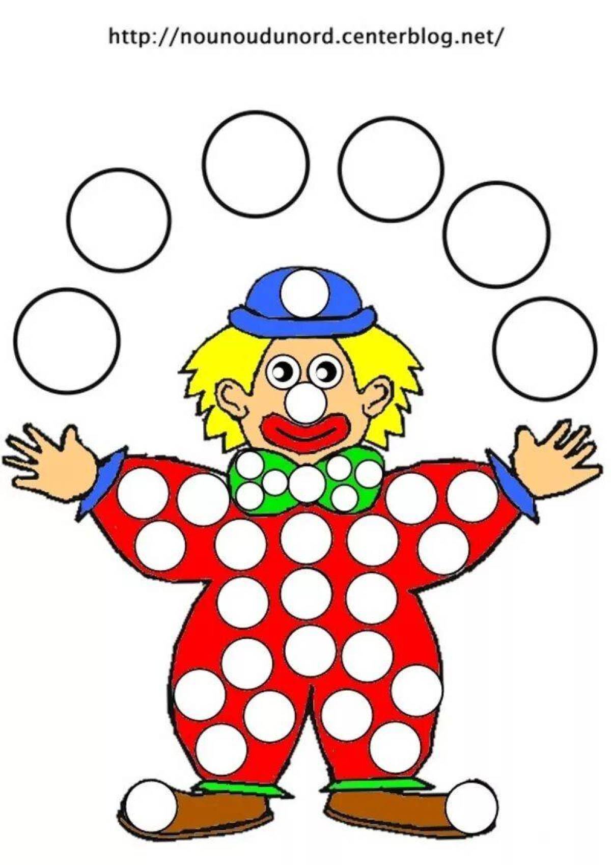 Раскраска клоун для детей 3 4 лет. Клоун аппликация для детей. Клоуны для детей. Рисование клоуна. Математические аппликации клоун.