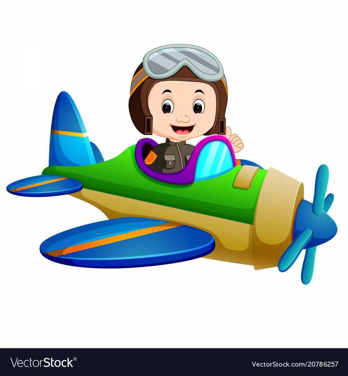 картинки для детей пилот самолета