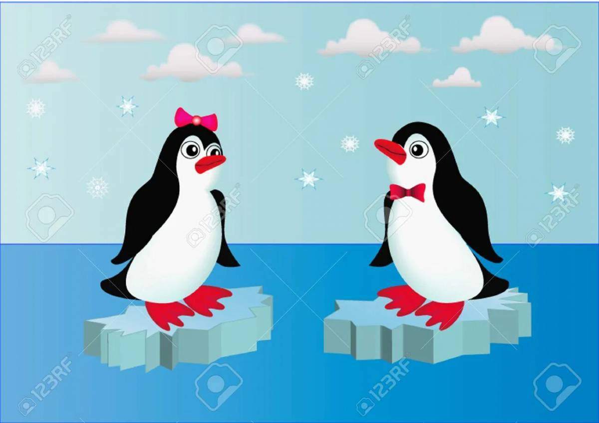 Пингвин на льдине в старшей группе #10