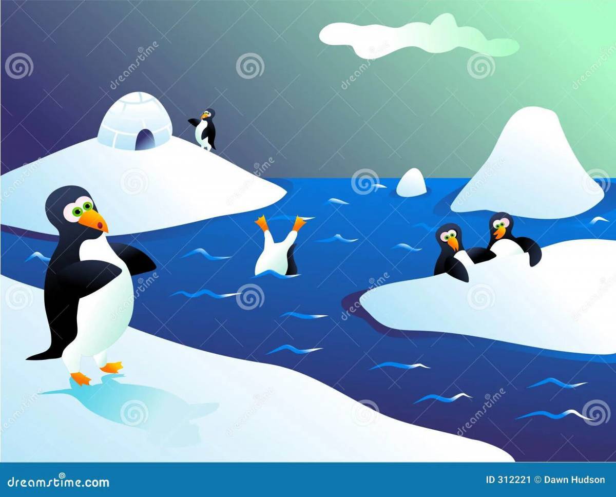 Пингвин на льдине в старшей группе #29