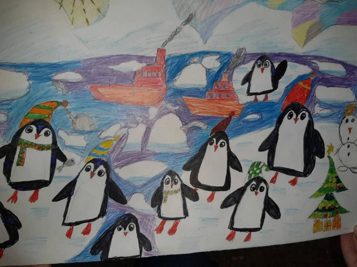 Пингвин на льдине в старшей группе #36