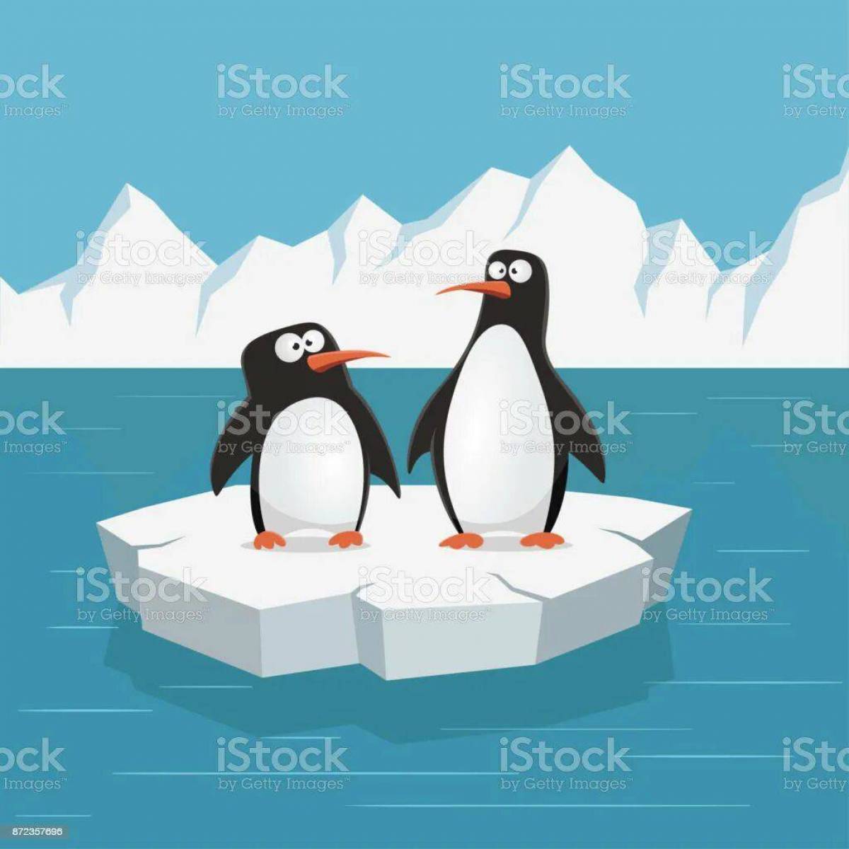 Пингвин на льдине для детей #8