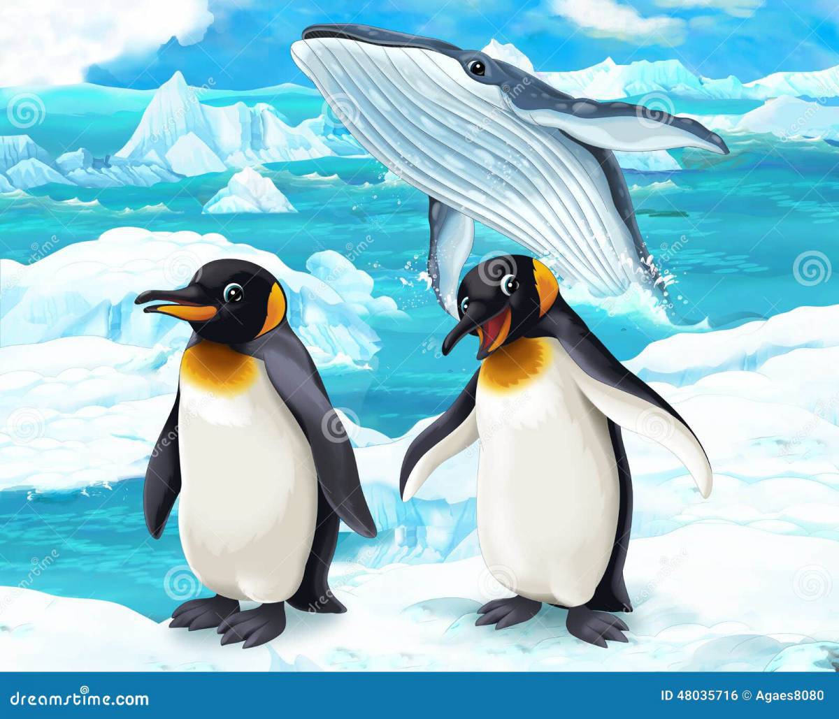 Пингвин на льдине для детей #33