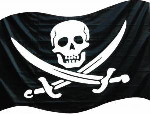Раскраска пиратский флаг #3 #440631